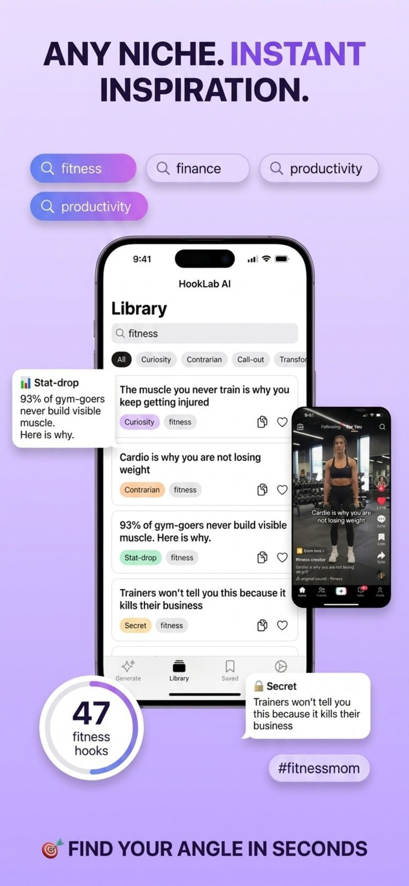 HookLab AI smart search by niche